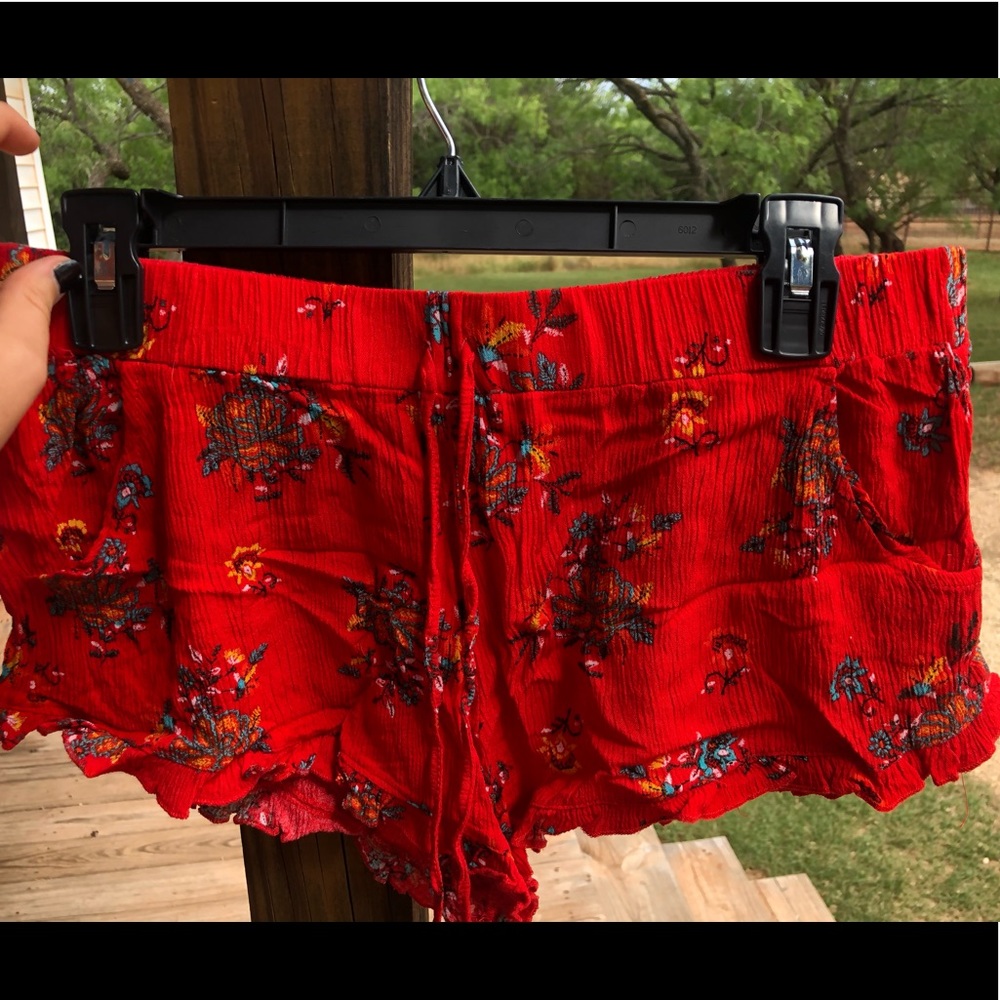 cute red shorts